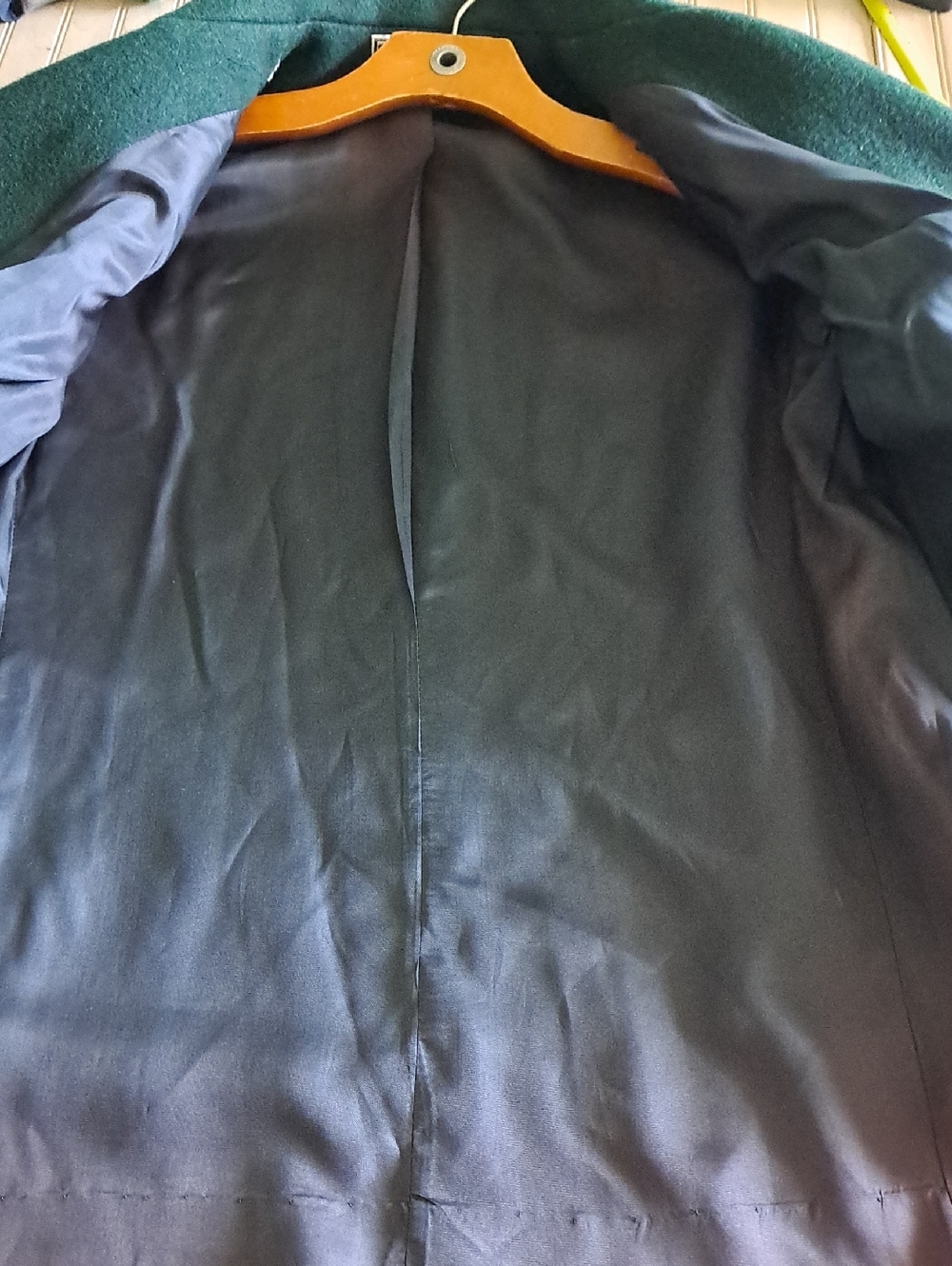 Vintage Wool Spencer Douglas Hunter Green Double Breasted Blazer Jacket Coat - Picture 11 of 11